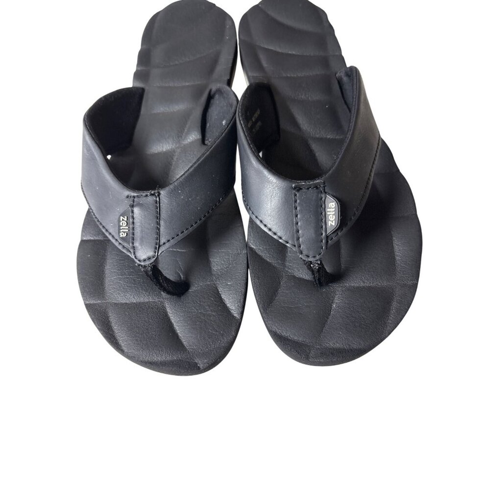 Zella Flip Flops Size 7 Black Lightweight‎ Gym Sandals Comfort Slides Beach - Picture 5 of 9